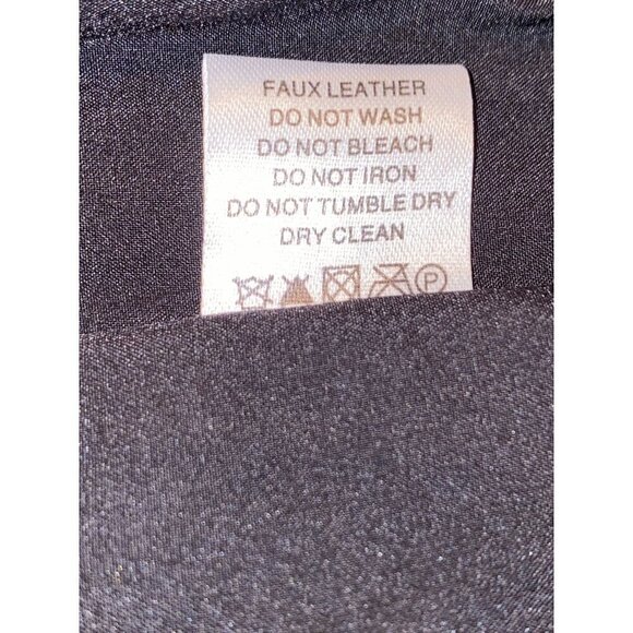 Remi & Revolve Gwen Faux Leather Wrap Style Skirt Tulip Hem Dress - Picture 11 of 16